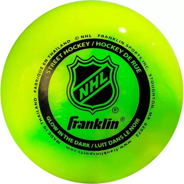 Franklin Sports NHL Street Hockey Balls  No Bounce Outdoor Street  Roller Hockey Balls  Official Size for Youth  Adult Street Hockey  Assorted Colors  1 2 3 and 15 Bulk PacksGlow in the Dark