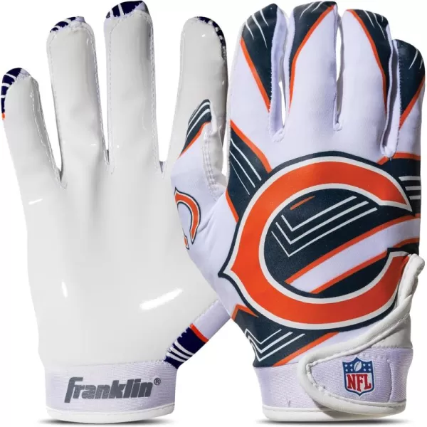 Franklin Sports Youth NFL Football Receiver Gloves  Kids Football Gloves Pair  NFL Team Logos and Silicone Palm  All Youth Sizes  Great Game Gear  Football Costume AccessoryChicago Bears