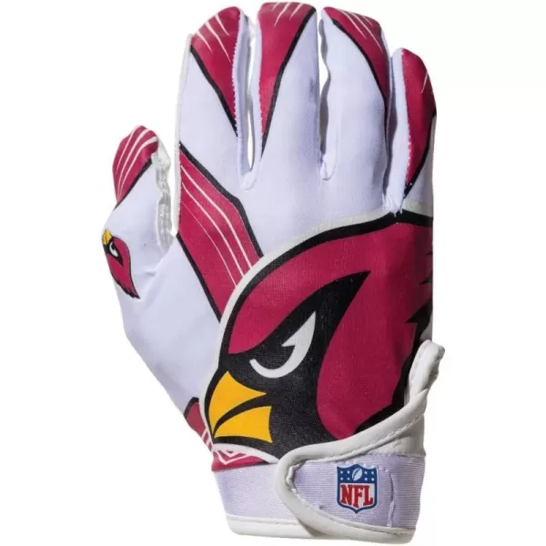 Franklin Sports Youth NFL Football Receiver Gloves  Kids Football Gloves Pair  NFL Team Logos and Silicone Palm  All Youth Sizes  Great Game Gear  Football Costume AccessoryArizona Cardinals