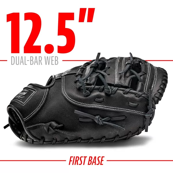 Franklin Sports Baseball Fielding Glove  Mens Adult and Youth Baseball Glove  CTZ5000 Cowhide Infield and Outfield Baseball GlovesBlack Chrome