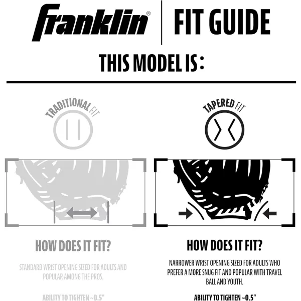 Franklin Sports Baseball Fielding Glove  Mens Adult and Youth Baseball Glove  CTZ5000 Cowhide Infield and Outfield Baseball GlovesBlack Chrome