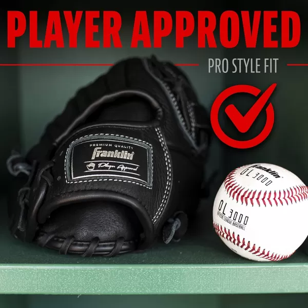 Franklin Sports Baseball Fielding Glove  Mens Adult and Youth Baseball Glove  CTZ5000 Cowhide Infield and Outfield Baseball GlovesBlack Chrome