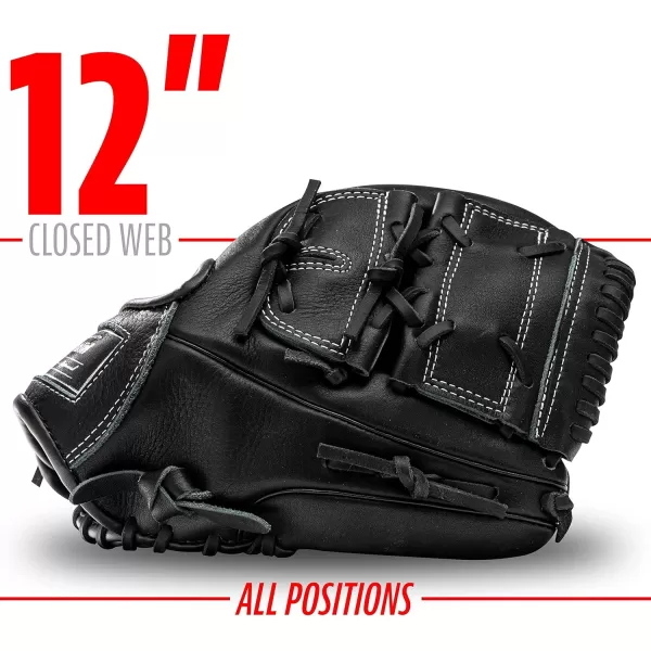 Franklin Sports Baseball Fielding Glove  Mens Adult and Youth Baseball Glove  CTZ5000 Cowhide Infield and Outfield Baseball GlovesBlack Chrome