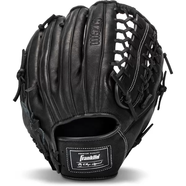 Franklin Sports Baseball Fielding Glove  Mens Adult and Youth Baseball Glove  CTZ5000 Cowhide Infield and Outfield Baseball GlovesBlack Chrome