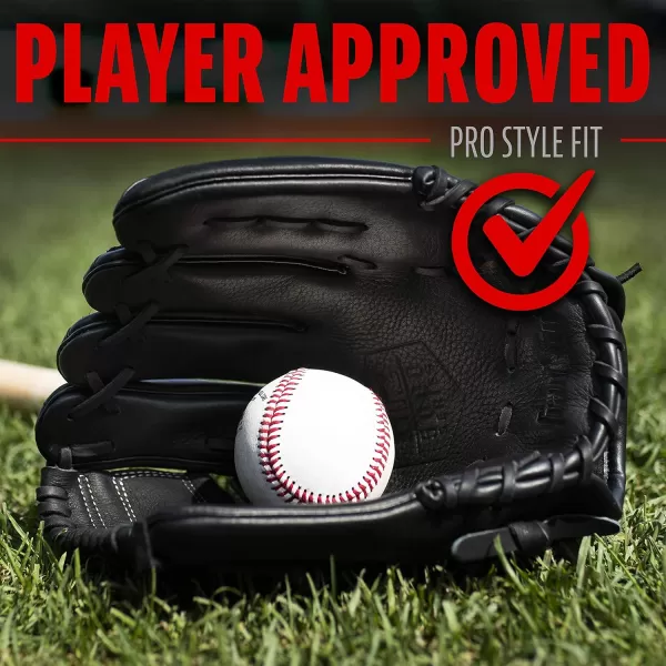 Franklin Sports Baseball Fielding Glove  Mens Adult and Youth Baseball Glove  CTZ5000 Cowhide Infield and Outfield Baseball GlovesBlack Chrome