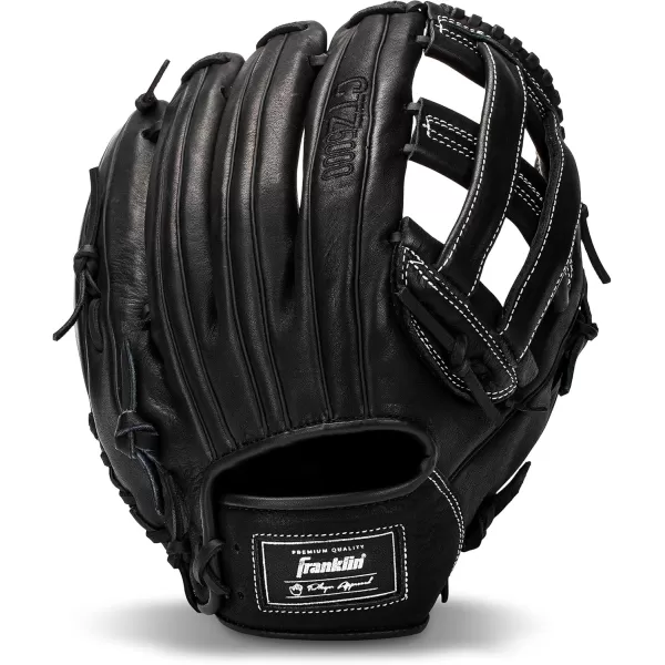 Franklin Sports Baseball Fielding Glove  Mens Adult and Youth Baseball Glove  CTZ5000 Cowhide Infield and Outfield Baseball GlovesBlack Chrome