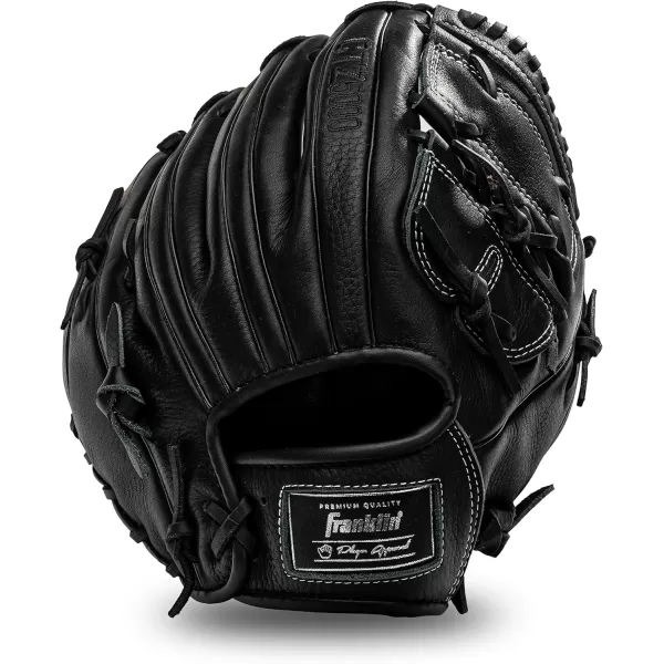 Franklin Sports Baseball Fielding Glove  Mens Adult and Youth Baseball Glove  CTZ5000 Cowhide Infield and Outfield Baseball GlovesBlack Chrome