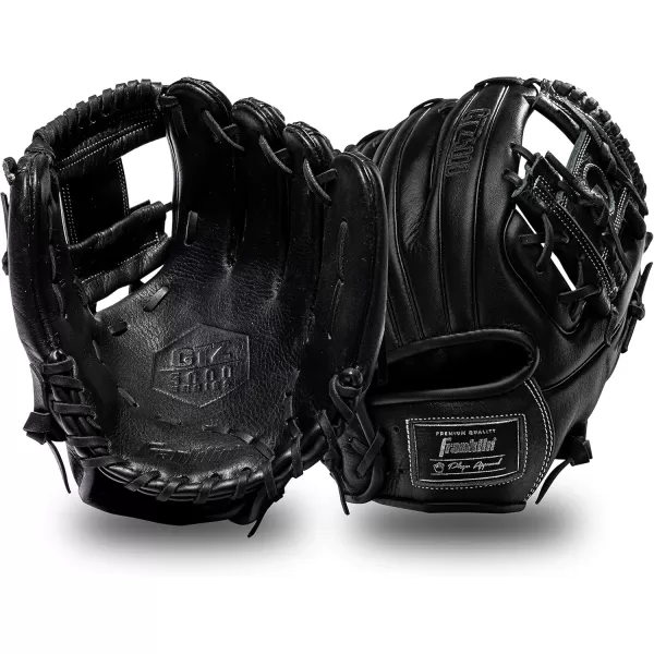 Franklin Sports Baseball Fielding Glove  Mens Adult and Youth Baseball Glove  CTZ5000 Cowhide Infield and Outfield Baseball GlovesBlack Chrome
