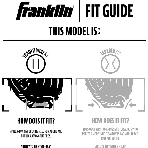 Franklin Sports Baseball Fielding Glove  Mens Adult and Youth Baseball Glove  CTZ5000 Cowhide Infield and Outfield Baseball GlovesBlack Chrome