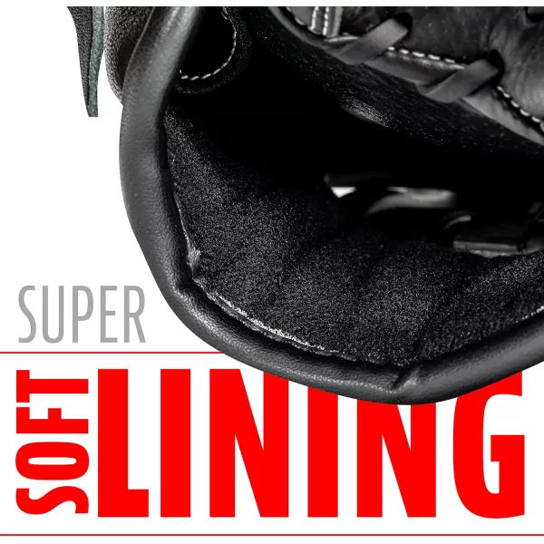 Franklin Sports Baseball Fielding Glove  Mens Adult and Youth Baseball Glove  CTZ5000 Cowhide Infield and Outfield Baseball GlovesBlack Chrome