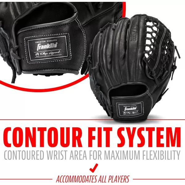 Franklin Sports Baseball Fielding Glove  Mens Adult and Youth Baseball Glove  CTZ5000 Cowhide Infield and Outfield Baseball GlovesBlack Chrome