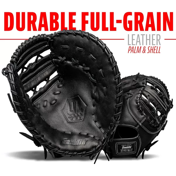 Franklin Sports Baseball Fielding Glove  Mens Adult and Youth Baseball Glove  CTZ5000 Cowhide Infield and Outfield Baseball GlovesBlack Chrome