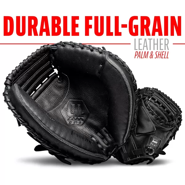 Franklin Sports Baseball Fielding Glove  Mens Adult and Youth Baseball Glove  CTZ5000 Cowhide Infield and Outfield Baseball GlovesBlack Chrome