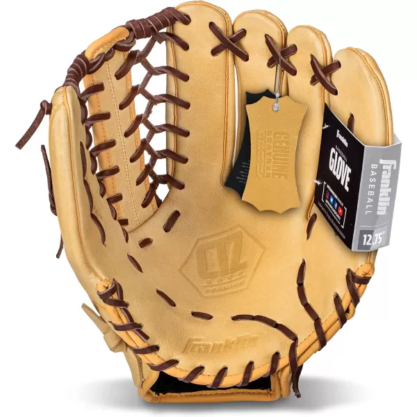 Franklin Sports Baseball Fielding Glove  Mens Adult and Youth Baseball Glove  CTZ5000 Cowhide Infield and Outfield Baseball GlovesCamelBrown