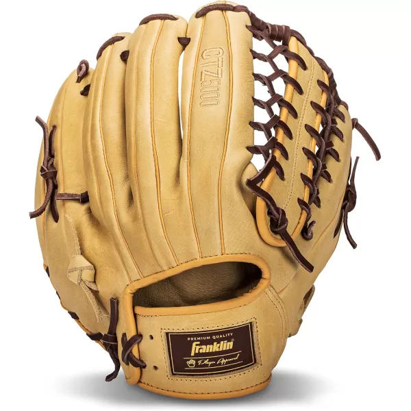Franklin Sports Baseball Fielding Glove  Mens Adult and Youth Baseball Glove  CTZ5000 Cowhide Infield and Outfield Baseball GlovesCamelBrown