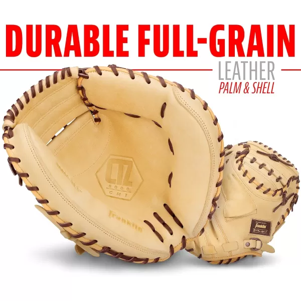 Franklin Sports Baseball Fielding Glove  Mens Adult and Youth Baseball Glove  CTZ5000 Cowhide Infield and Outfield Baseball GlovesCamelBrown