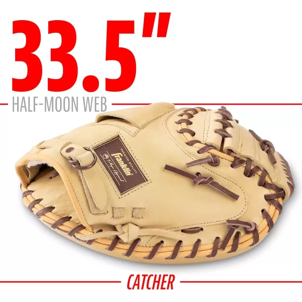 Franklin Sports Baseball Fielding Glove  Mens Adult and Youth Baseball Glove  CTZ5000 Cowhide Infield and Outfield Baseball GlovesCamelBrown