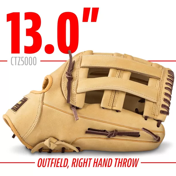 Franklin Sports Baseball Fielding Glove  Mens Adult and Youth Baseball Glove  CTZ5000 Cowhide Infield and Outfield Baseball GlovesCamelBrown