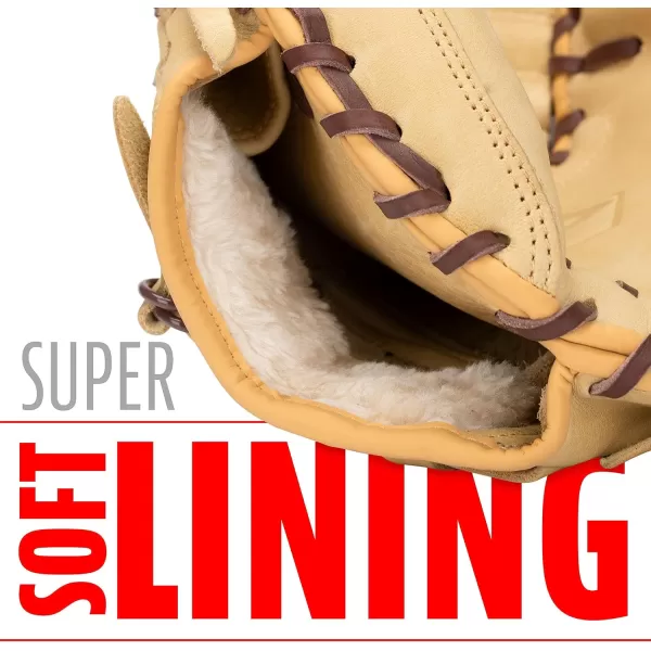 Franklin Sports Baseball Fielding Glove  Mens Adult and Youth Baseball Glove  CTZ5000 Cowhide Infield and Outfield Baseball GlovesCamelBrown