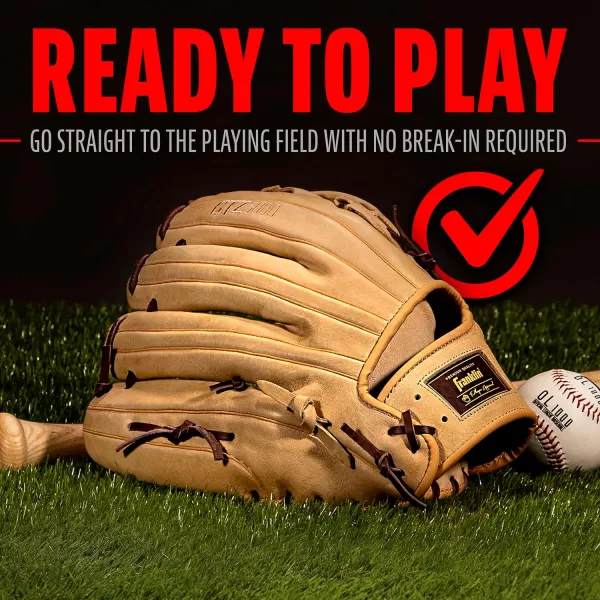 Franklin Sports Baseball Fielding Glove  Mens Adult and Youth Baseball Glove  CTZ5000 Cowhide Infield and Outfield Baseball GlovesCamelBrown