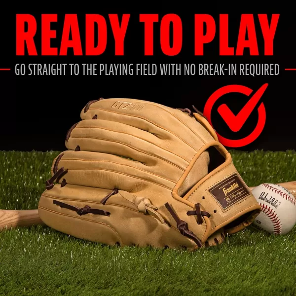 Franklin Sports Baseball Fielding Glove  Mens Adult and Youth Baseball Glove  CTZ5000 Cowhide Infield and Outfield Baseball GlovesCamelBrown