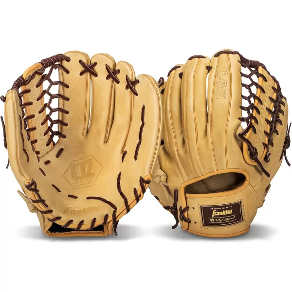 Franklin Sports Baseball Fielding Glove  Mens Adult and Youth Baseball Glove  CTZ5000 Cowhide Infield and Outfield Baseball GlovesCamelBrown