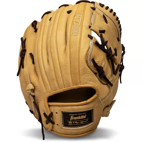 Franklin Sports Baseball Fielding Glove  Mens Adult and Youth Baseball Glove  CTZ5000 Cowhide Infield and Outfield Baseball GlovesCamelBrown