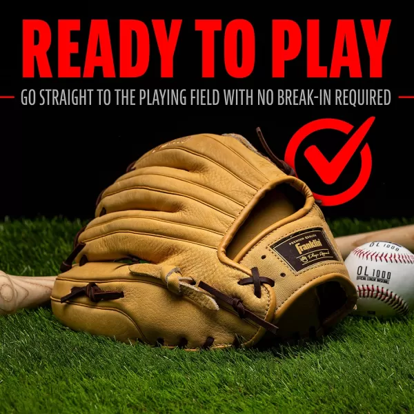 Franklin Sports Baseball Fielding Glove  Mens Adult and Youth Baseball Glove  CTZ5000 Cowhide Infield and Outfield Baseball GlovesCamelBrown