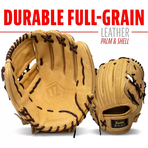 Franklin Sports Baseball Fielding Glove  Mens Adult and Youth Baseball Glove  CTZ5000 Cowhide Infield and Outfield Baseball GlovesCamelBrown
