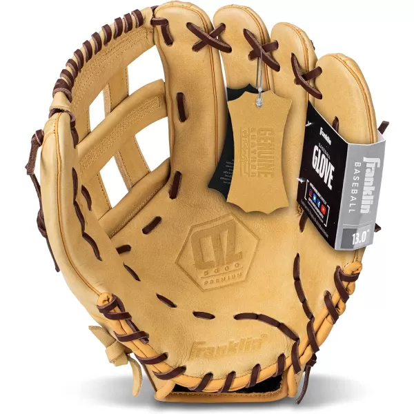 Franklin Sports Baseball Fielding Glove  Mens Adult and Youth Baseball Glove  CTZ5000 Cowhide Infield and Outfield Baseball GlovesCamelBrown