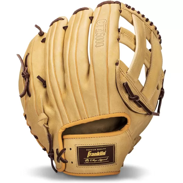 Franklin Sports Baseball Fielding Glove  Mens Adult and Youth Baseball Glove  CTZ5000 Cowhide Infield and Outfield Baseball GlovesCamelBrown