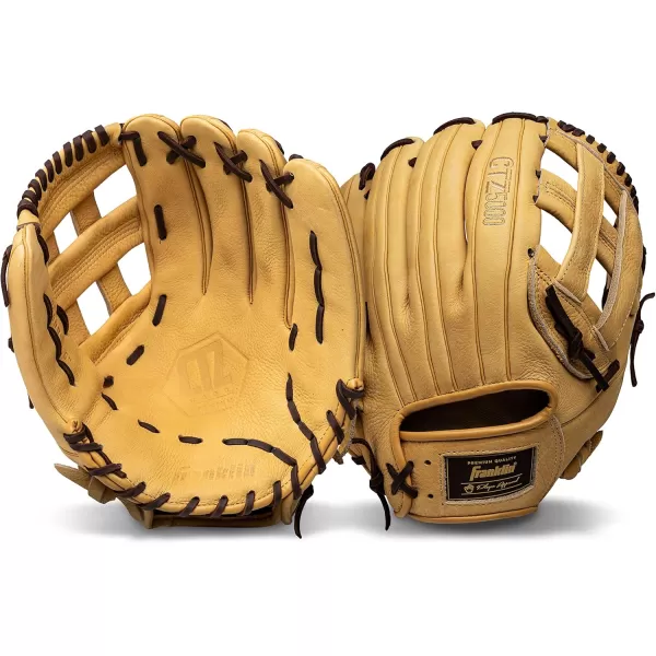 Franklin Sports Baseball Fielding Glove  Mens Adult and Youth Baseball Glove  CTZ5000 Cowhide Infield and Outfield Baseball GlovesCamelBrown