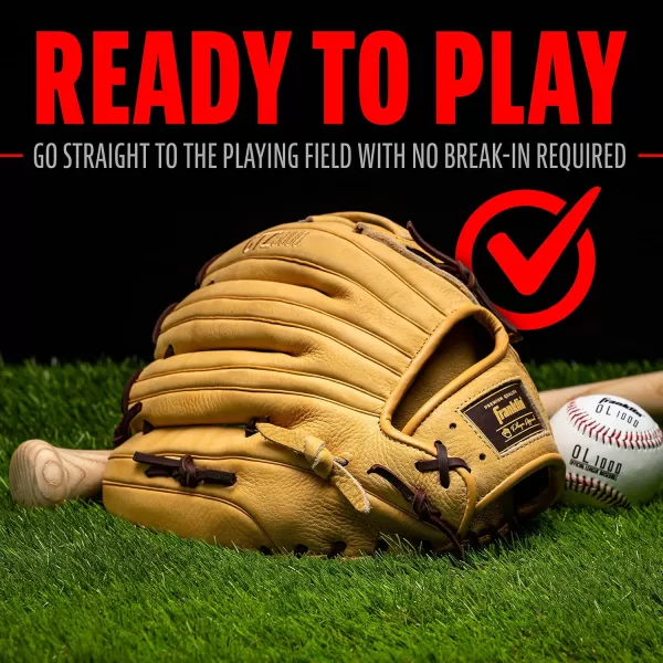 Franklin Sports Baseball Fielding Glove  Mens Adult and Youth Baseball Glove  CTZ5000 Cowhide Infield and Outfield Baseball GlovesCamelBrown