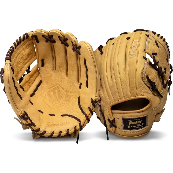 Franklin Sports Baseball Fielding Glove  Mens Adult and Youth Baseball Glove  CTZ5000 Cowhide Infield and Outfield Baseball GlovesCamelBrown
