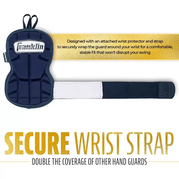 Franklin Sports Baseball Hand  Wrist Guard  PRT LG Series Adult Hand  Wrist Protector for Batting  Protective Hand Wrist Shield  Right  Left Hand Hitters  One Size  AdultNavy