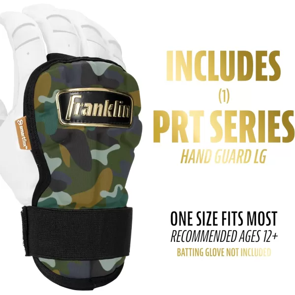 Franklin Sports Baseball Hand  Wrist Guard  PRT LG Series Adult Hand  Wrist Protector for Batting  Protective Hand Wrist Shield  Right  Left Hand Hitters  One Size  AdultCamoGold