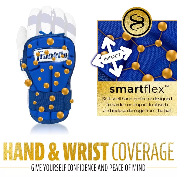 Franklin Sports Baseball Hand  Wrist Guard  PRT LG Series Adult Hand  Wrist Protector for Batting  Protective Hand Wrist Shield  Right  Left Hand Hitters  One Size  AdultRoyal