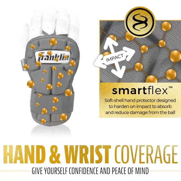 Franklin Sports Baseball Hand  Wrist Guard  PRT LG Series Adult Hand  Wrist Protector for Batting  Protective Hand Wrist Shield  Right  Left Hand Hitters  One Size  AdultGrey