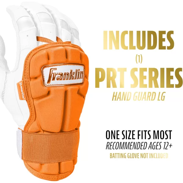 Franklin Sports Baseball Hand  Wrist Guard  PRT LG Series Adult Hand  Wrist Protector for Batting  Protective Hand Wrist Shield  Right  Left Hand Hitters  One Size  AdultOrange