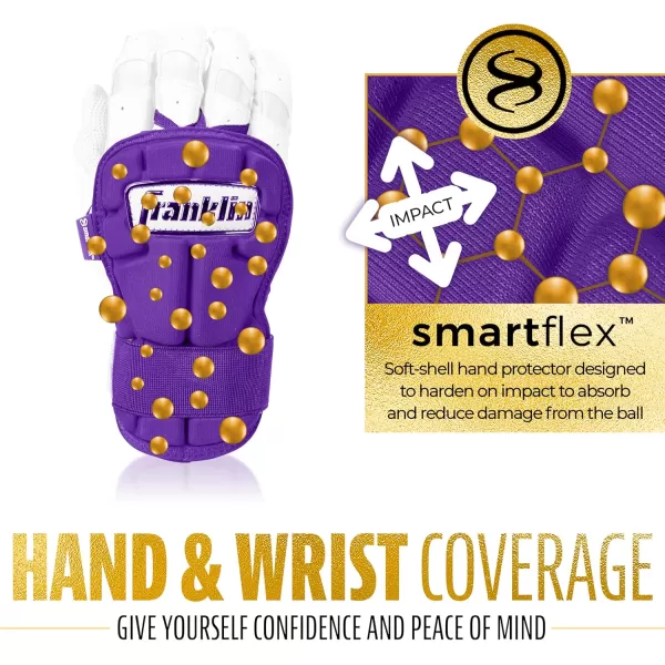 Franklin Sports Baseball Hand  Wrist Guard  PRT LG Series Adult Hand  Wrist Protector for Batting  Protective Hand Wrist Shield  Right  Left Hand Hitters  One Size  AdultPurple