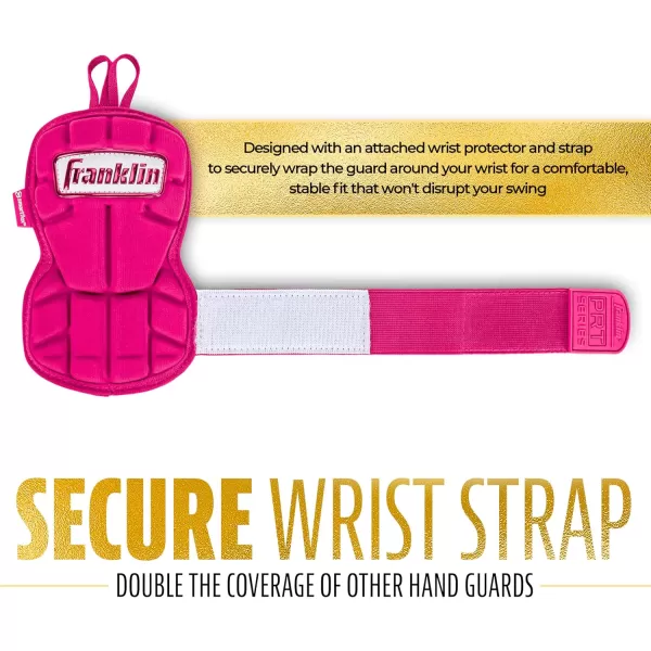 Franklin Sports Baseball Hand  Wrist Guard  PRT LG Series Adult Hand  Wrist Protector for Batting  Protective Hand Wrist Shield  Right  Left Hand Hitters  One Size  AdultOptic Pink