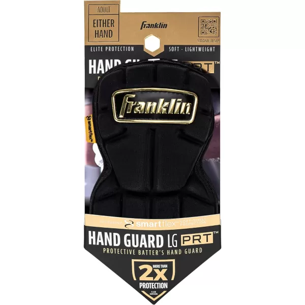 Franklin Sports Baseball Hand  Wrist Guard  PRT LG Series Adult Hand  Wrist Protector for Batting  Protective Hand Wrist Shield  Right  Left Hand Hitters  One Size  AdultBlack