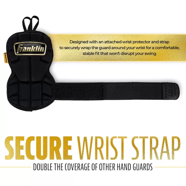 Franklin Sports Baseball Hand  Wrist Guard  PRT LG Series Adult Hand  Wrist Protector for Batting  Protective Hand Wrist Shield  Right  Left Hand Hitters  One Size  AdultBlack
