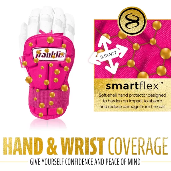 Franklin Sports Baseball Hand  Wrist Guard  PRT LG Series Adult Hand  Wrist Protector for Batting  Protective Hand Wrist Shield  Right  Left Hand Hitters  One Size  AdultOptic Pink