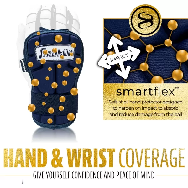 Franklin Sports Baseball Hand  Wrist Guard  PRT LG Series Adult Hand  Wrist Protector for Batting  Protective Hand Wrist Shield  Right  Left Hand Hitters  One Size  AdultNavy