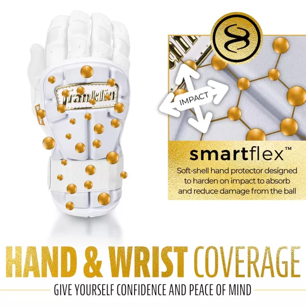 Franklin Sports Baseball Hand  Wrist Guard  PRT LG Series Adult Hand  Wrist Protector for Batting  Protective Hand Wrist Shield  Right  Left Hand Hitters  One Size  AdultWhite