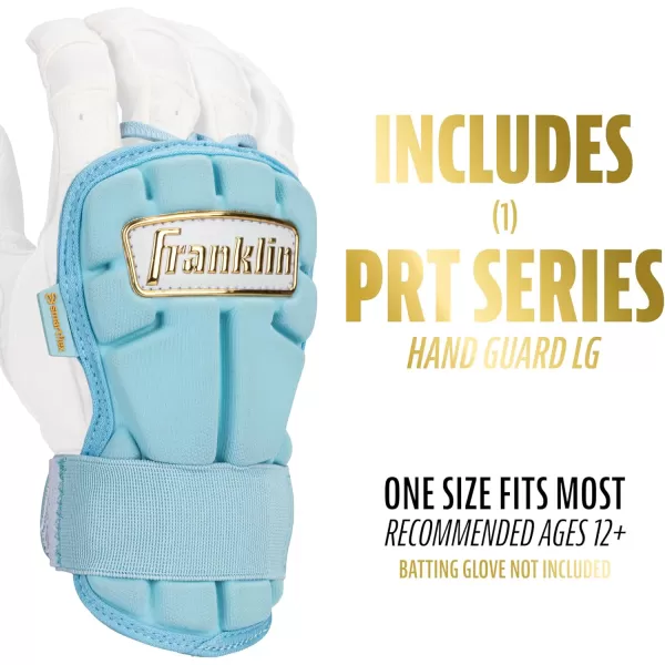 Franklin Sports Baseball Hand  Wrist Guard  PRT LG Series Adult Hand  Wrist Protector for Batting  Protective Hand Wrist Shield  Right  Left Hand Hitters  One Size  AdultCarolina Blue