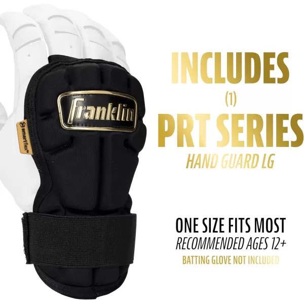 Franklin Sports Baseball Hand  Wrist Guard  PRT LG Series Adult Hand  Wrist Protector for Batting  Protective Hand Wrist Shield  Right  Left Hand Hitters  One Size  AdultBlack