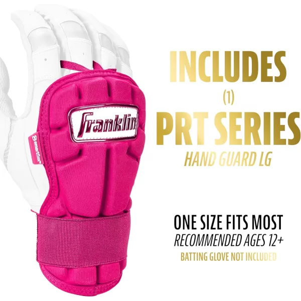 Franklin Sports Baseball Hand  Wrist Guard  PRT LG Series Adult Hand  Wrist Protector for Batting  Protective Hand Wrist Shield  Right  Left Hand Hitters  One Size  AdultOptic Pink