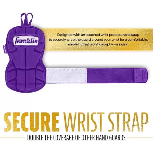 Franklin Sports Baseball Hand  Wrist Guard  PRT LG Series Adult Hand  Wrist Protector for Batting  Protective Hand Wrist Shield  Right  Left Hand Hitters  One Size  AdultPurple
